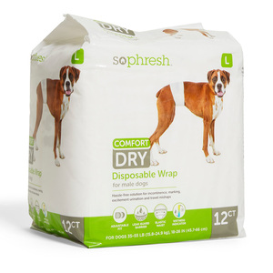 Sophresh Dry Comfort Pañal Desechable para Perro Macho, Grande