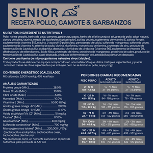 Canidae Pure Alimento Natural sin Granos para Perro Senior Receta Pollo Camote y Garbanzos, 10.8 kg