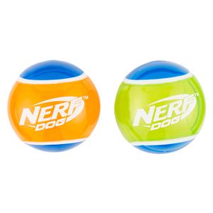 Nerf Dog Paquete 2 Pelotas de Tenis con Luz LED para Perro, Chico