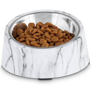 Harmony Bowl Inclinado con Diseño de Mármol para Perro Braquicéfalo, Chico