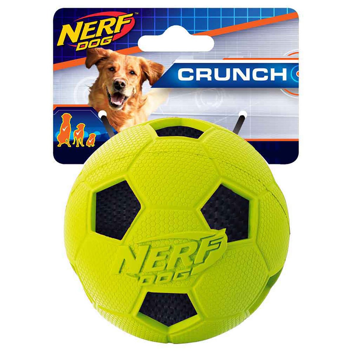 Nerf Dog Balón de Soccer Crunch para Perro, Mediano
