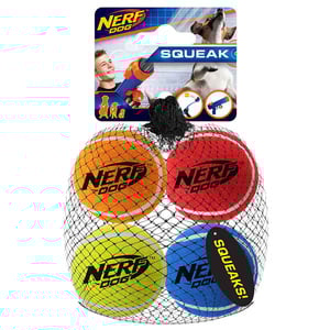 Nerf Dog Paquete 4 Pelotas de Tenis con Sonido para Perro, Mediano Nerf Dog Paquete 4 Pelotas de Tenis con Sonido para Perro, Mediano