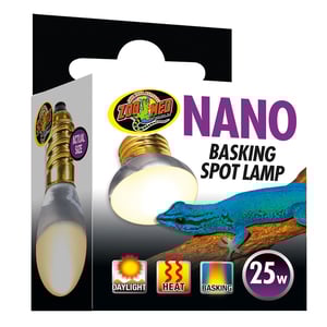 Zoo Med Basking Spot Lamp Nano Bombilla Calefactora para Reptiles, 25 Watts Zoo Med Basking Spot Lamp Nano Bombilla Calefactora para Reptiles, 25 Watts