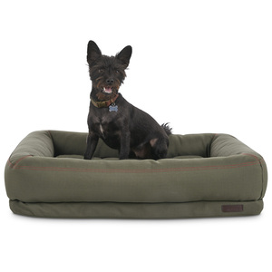 Reddy Cama Rectangular Resistente con Bordes Elevados Color Verde Camuflaje para Perro, Grande