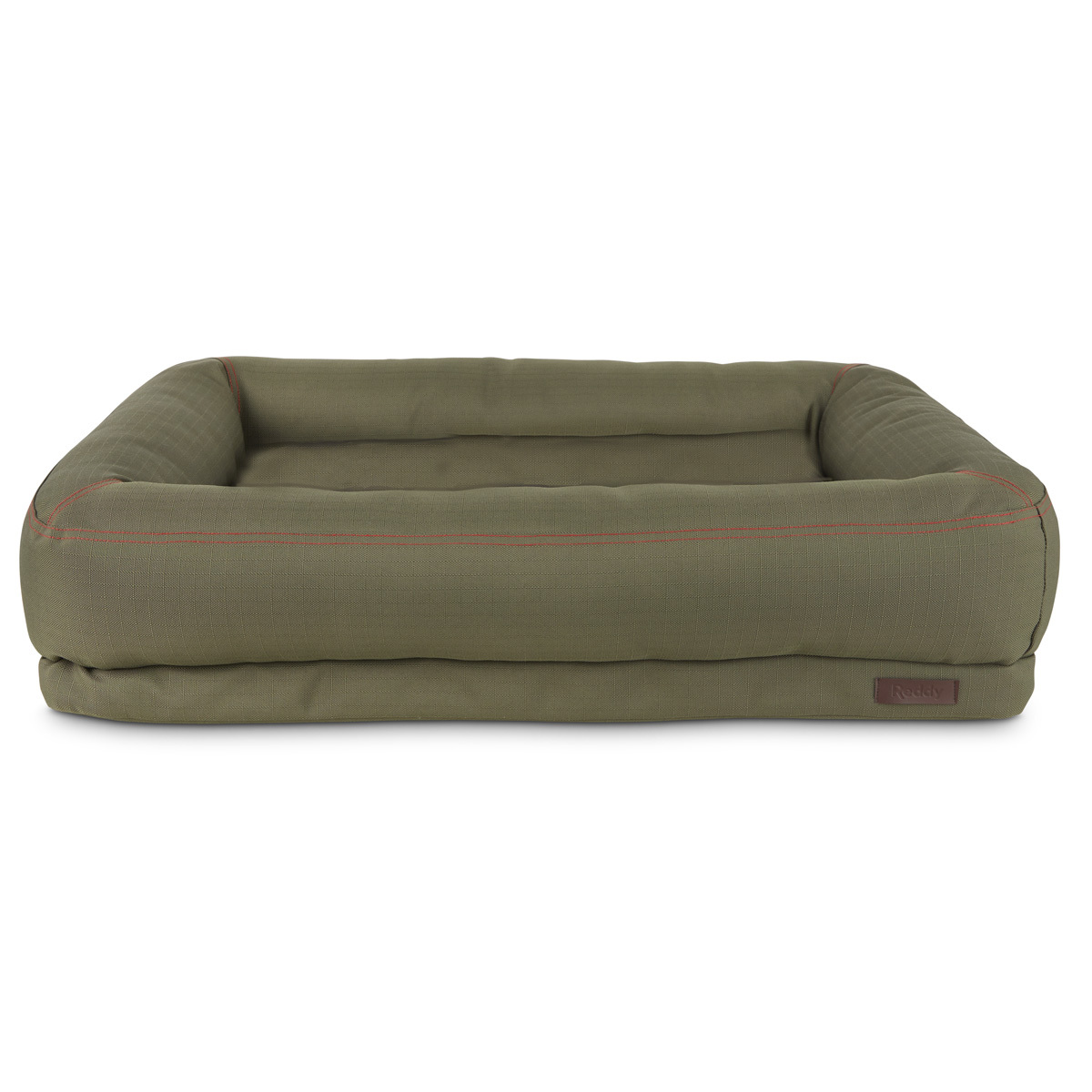 Reddy Cama Rectangular Resistente con Bordes Elevados Color Verde Camuflaje para Perro, Grande