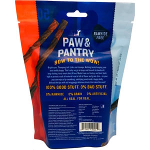 Paw & Pantry Twists Premio Receta Pavo y Res para Perro, 50 Piezas