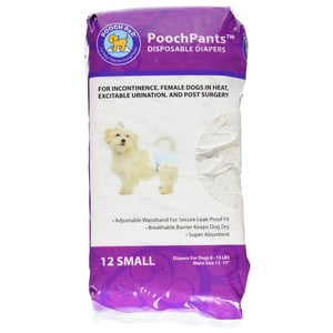Pooch Pad Products Pañales Absorbentes Desechables para Perro Hembra Paquete 12 Piezas, Chico Pooch Pad Products Pañales Absorbentes Desechables para Perro Hembra Paquete 12 Piezas, Chico