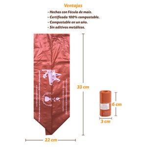 Happy Doggy Bolsas Biodegradables Compostables para Desechos de Mascotas, 240 Piezas