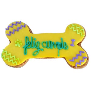 La Galleteria Premio Galleta Hueso de Cumpleaños para Perro Receta Crema de Cacahuate, 1 Pieza