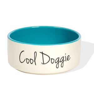 Pet Rageous Tazón de Cerámica Cool Doggie Azul para Perro, 4 Tazas Pet Rageous Tazón de Cerámica Cool Doggie Azul para Perro, 4 Tazas