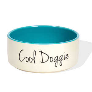 Pet Rageous Tazón de Cerámica Cool Doggie Azul, 4 Tazas