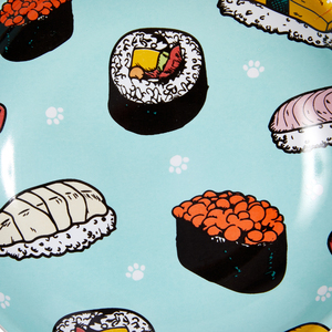 Pet Rageous Tazón de Cerámica Oval Sushi para Gato, 1/4 Taza