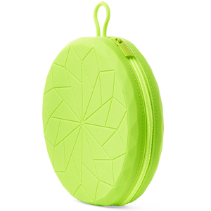 EveryYay Bowl Doble Colapsable de Silicón Color Verde con Zip para Perro, Grande