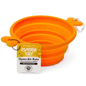 EveryYay Bowl Colapsable de Silicón Color Naranja para Perro, Grande EveryYay Bowl Colapsable de Silicón Color Naranja para Perro, Grande