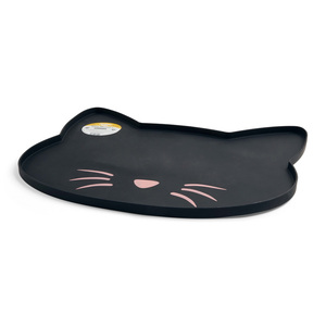EveryYay Table Manners Mantel de Silicón Figura Silueta para Gato, Negro