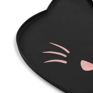 EveryYay Table Manners Mantel de Silicón Figura Silueta para Gato, Negro