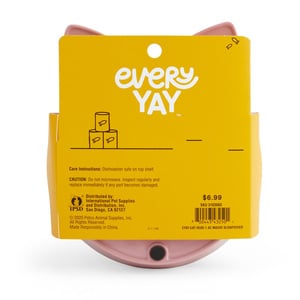 EveryYay Take it Slow Tazón para Alimentación Lenta Color Rosa para Gato, Chico