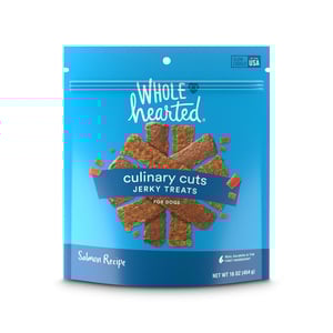 WholeHearted Culinary Cuts Premios Suaves Tipo Jerky Receta Salmón para Perro, 454 g WholeHearted Culinary Cuts Premios Suaves Tipo Jerky Receta Salmón para Perro, 454 g
