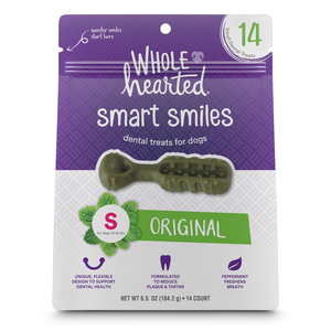 WholeHearted Smart Smiles Original Premios Dentales de Tamaño Chico para Perro, 184 g
