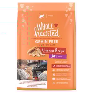 WholeHearted Libre de Granos Alimento Natural para Gatito Receta Pollo, 5.4 kg WholeHearted Libre de Granos Alimento Natural para Gatito Receta Pollo, 5.4 kg