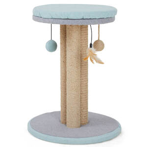 EveryYay Scratchin' the Surface Rascador de Dos Niveles con Juguetes Colgantes para Gato EveryYay Scratchin' the Surface Rascador de Dos Niveles con Juguetes Colgantes para Gato