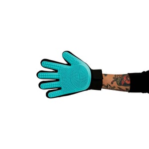 Well & Good Guante de Goma para Baño para Perro, Aqua