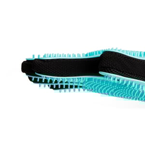 Well & Good Guante de Goma para Baño para Perro, Aqua