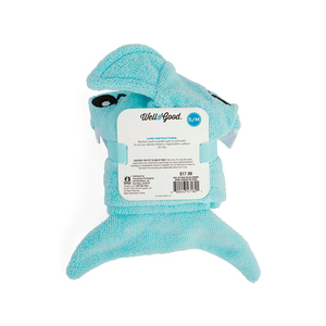 Well & Good Toalla para Baño Diseño Tiburón con Capucha para Perro, Grande / X-Grande