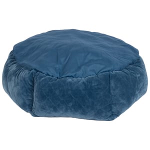 Kenwood & Co Cama Hexagonal Bordes Altos de Terciopelo Color Azul para Perro, Chico