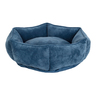 Kenwood & Co Cama Hexagonal Bordes Altos de Terciopelo Color Azul para Perro, Chico