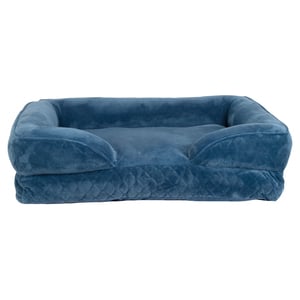 Kenwood & Co Cama Tipo Sillón Rectangular de Terciopelo Color Azul para Perro, Mediano Kenwood & Co Cama Tipo Sillón Rectangular de Terciopelo Color Azul para Perro, Mediano