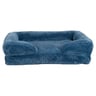 Kenwood & Co Cama Tipo Sillón Rectangular de Terciopelo Color Azul para Perro, Mediano Kenwood & Co Cama Tipo Sillón Rectangular de Terciopelo Color Azul para Perro, Mediano