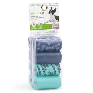 Sophresh Bolsas para Desechos Diseño Huesitos para Perro, 120 Piezas Sophresh Bolsas para Desechos Diseño Huesitos para Perro, 120 Piezas