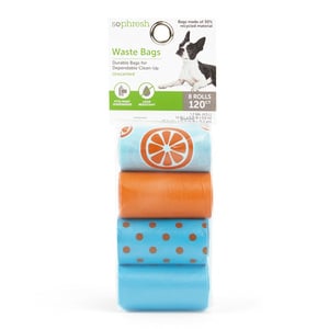 Sophresh Bolsas para Desechos Diseño de Puntos para Perro, 120 Piezas Sophresh Bolsas para Desechos Diseño de Puntos para Perro, 120 Piezas