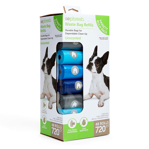 Sophresh Super Pack de Bolsas para Desechos MultiColor para Perro, 720 Bolsas