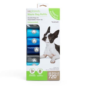 Sophresh Super Pack de Bolsas para Desechos MultiColor para Perro, 720 Bolsas Sophresh Super Pack de Bolsas para Desechos MultiColor para Perro, 720 Bolsas