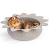 EveryYay SnoozeFest Cama con Bordes en Forma de Pétalo para Gato Color Gris