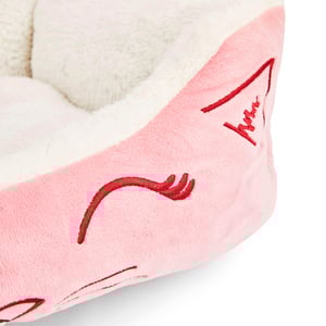 EveryYay SnoozeFest Cama Rectangular con Cara de Gato para Gato Color Rosa