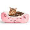 EveryYay SnoozeFest Cama Rectangular con Cara de Gato para Gato Color Rosa EveryYay SnoozeFest Cama Rectangular con Cara de Gato para Gato Color Rosa