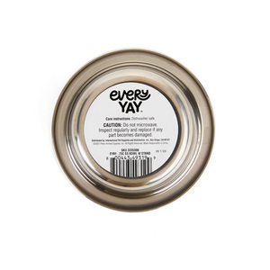 EveryYay Tazón de Acero Inoxidable con Base Metálica para Gato, 0.75 Tazas