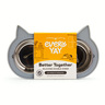 EveryYay Set Base de Silicón Diseño Rostro Felino con Doble Tazón para Gato, 0.9 Tazas EveryYay Set Base de Silicón Diseño Rostro Felino con Doble Tazón para Gato, 0.9 Tazas