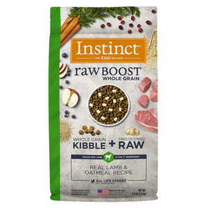 Instinct Raw Boost Alimento Natural para Perro Todas las Etapas de Vida Receta Cordero y Avena, 9.07 kg