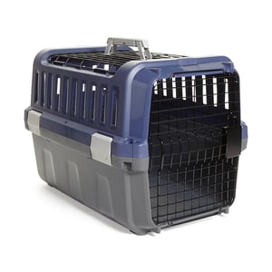 EveryYay Jaula de Transporte Rígida de 2 Puertas Color Azul/ Gris para Perro, X-Chico EveryYay Jaula de Transporte Rígida de 2 Puertas Color Azul/ Gris para Perro, X-Chico