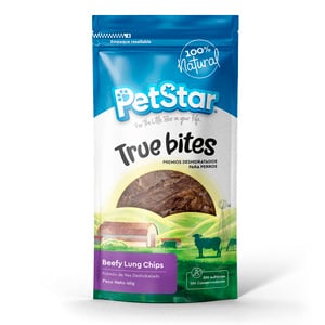 PetStar True Bites Premios Deshidratados Chips de Pulmón de Res para Perro, 40 g PetStar True Bites Premios Deshidratados Chips de Pulmón de Res para Perro, 40 g