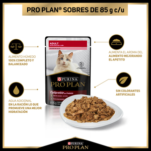 Pro Plan Alimento Húmedo para Gato Adulto Receta Salmón en Salsa, 85 g