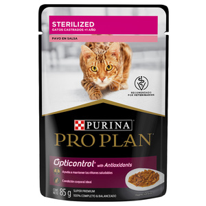 Pro Plan Alimento Húmedo Sterilized para Gato Adulto Receta Pavo en Salsa, 85 g