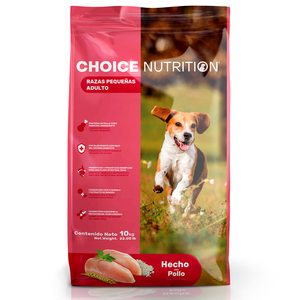 Choice Nutrition Alimento Avanzado Seco para Perro Adulto Razas Pequeñas Receta Pollo, 10 kg
