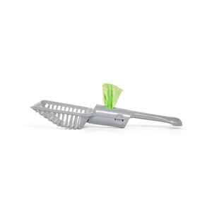 Sophresh Pala para Arenero con Dispensador de Bolsas para Gato, Gris