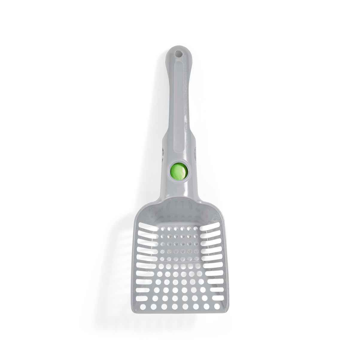 Sophresh Pala para Arenero con Dispensador de Bolsas para Gato, Gris