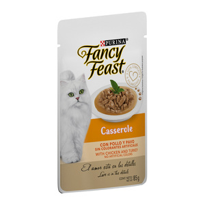 Fancy Feast Casserole Alimento Húmedo para Gato Adulto Receta Pollo y Pavo, 85 g